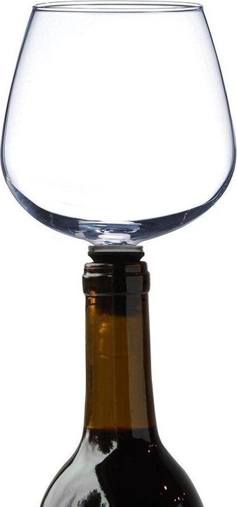 Produktbild JTI Lustiges Weinglas zur Weinflasche (1 Gläser, Weingläser Set)
