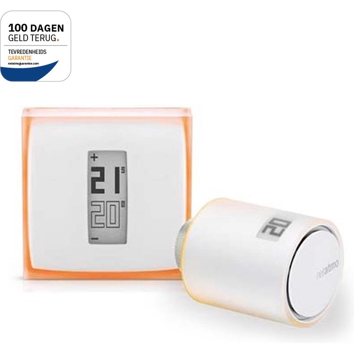 Netatmo Slimme Thermostaat + 1 Slimme Radiatorknop, Termostato, Bianco