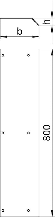 Produktbild OBO Bettermann OBO AIKF/D20070 Blinddeckel fÃ¼r Aufboden-Kanal (80 cm)