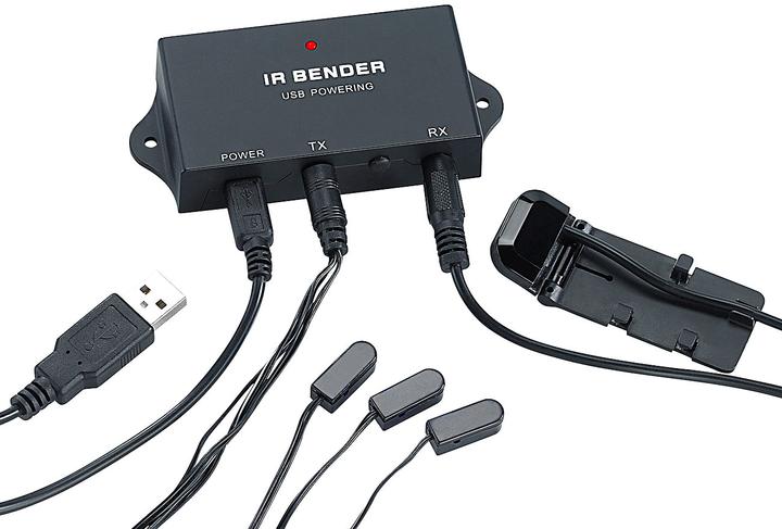 Produktbild Auvisio Infrarot-Verlängerung für bis zu 3 HiFi-/Heimkino-Geräte (Universal Fernbedienung, Infrarot)