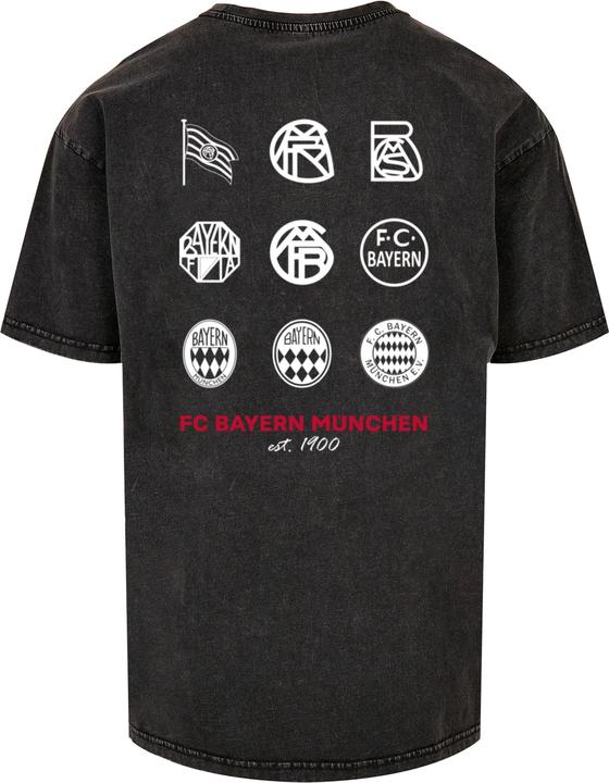 Produktbild FC Bayern München Logo History Acid Washed Heavy Oversize Tee - 115115 (XXL)