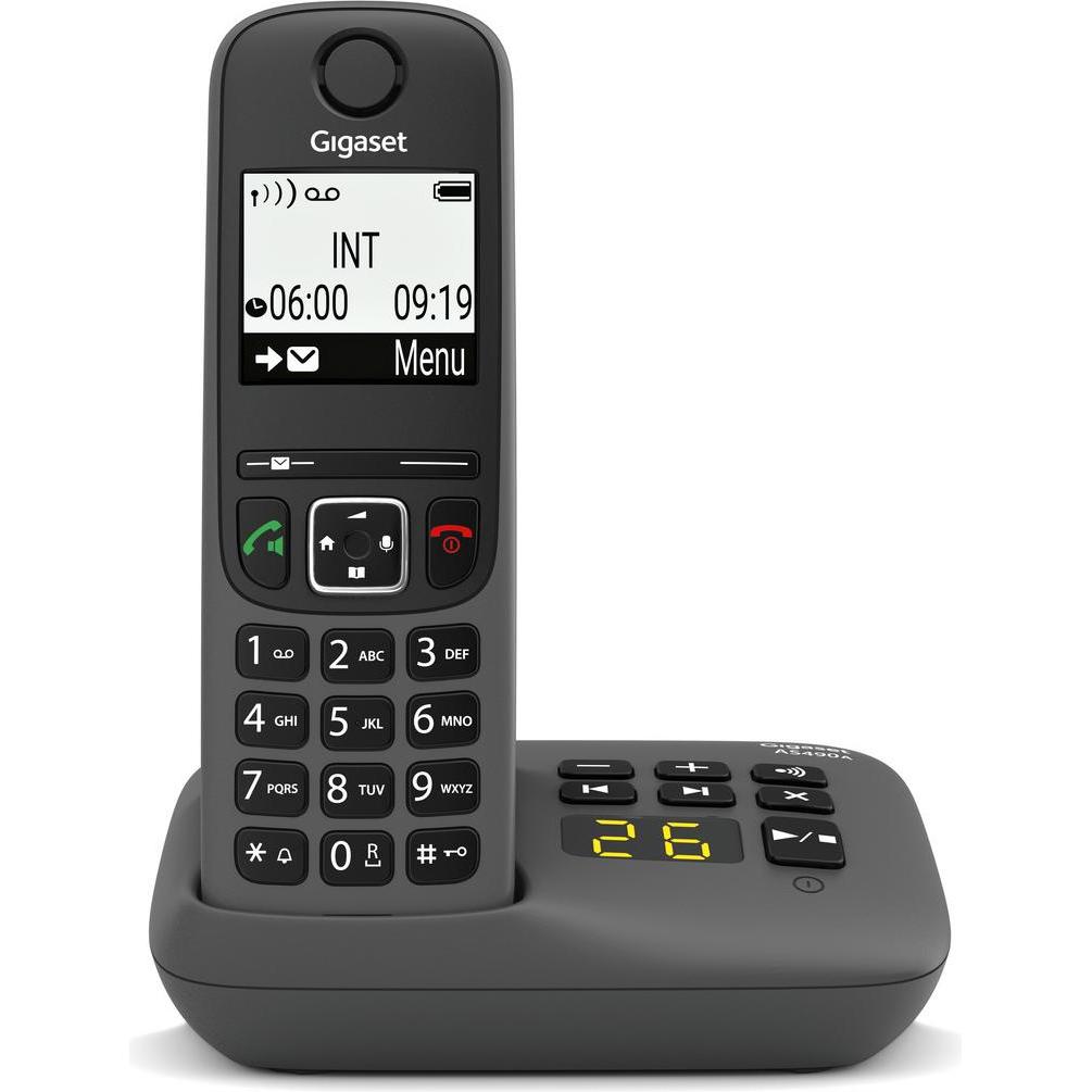 Gigaset AS490A, Telefon, Schwarz