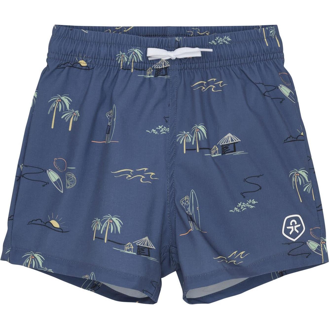 Color Kids, Unisex, Badehose, Kid's Swim Shorts AOP, Blau, (152)