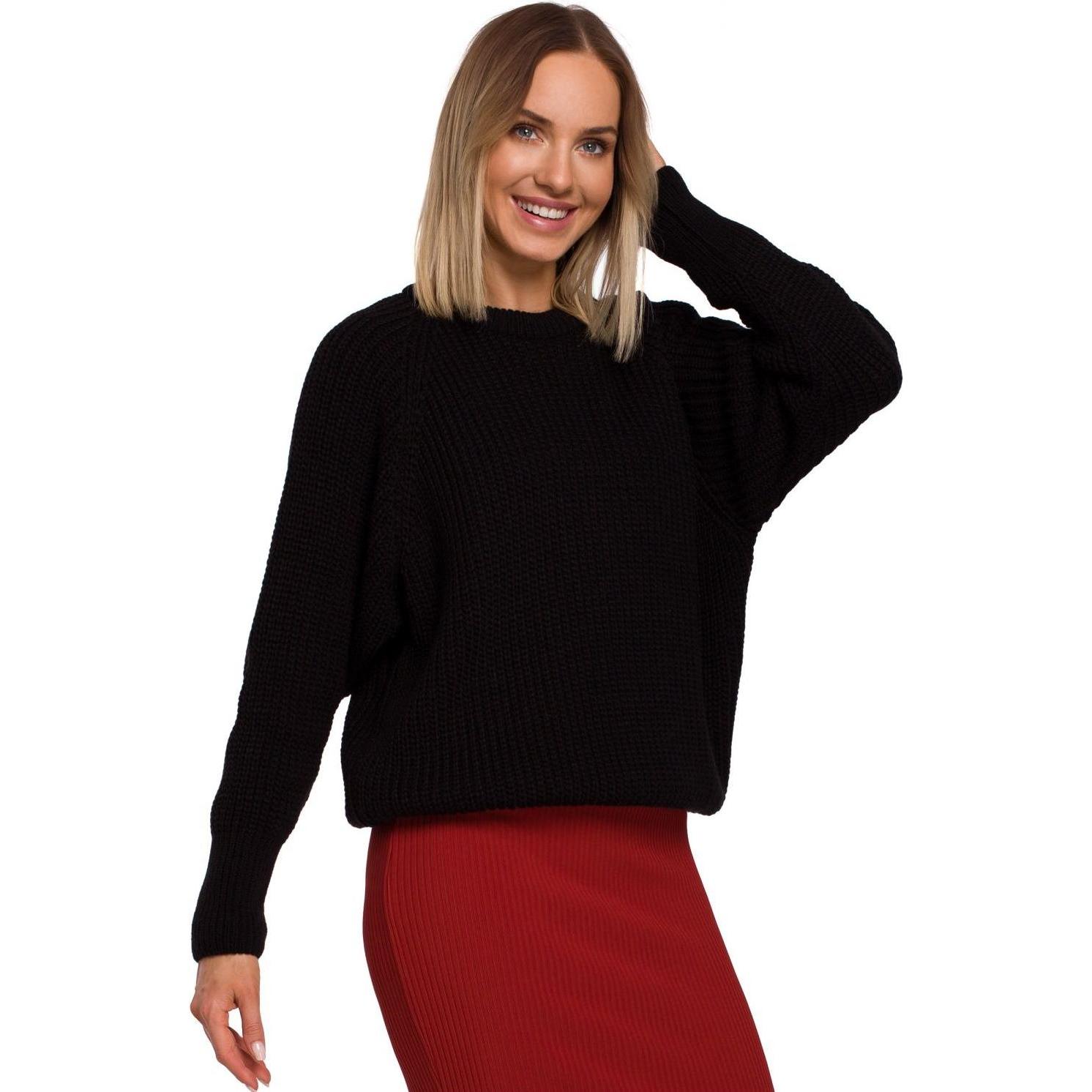 Made of Emotion, Damen, Pullover, Pullover model, Schwarz, (S, M)