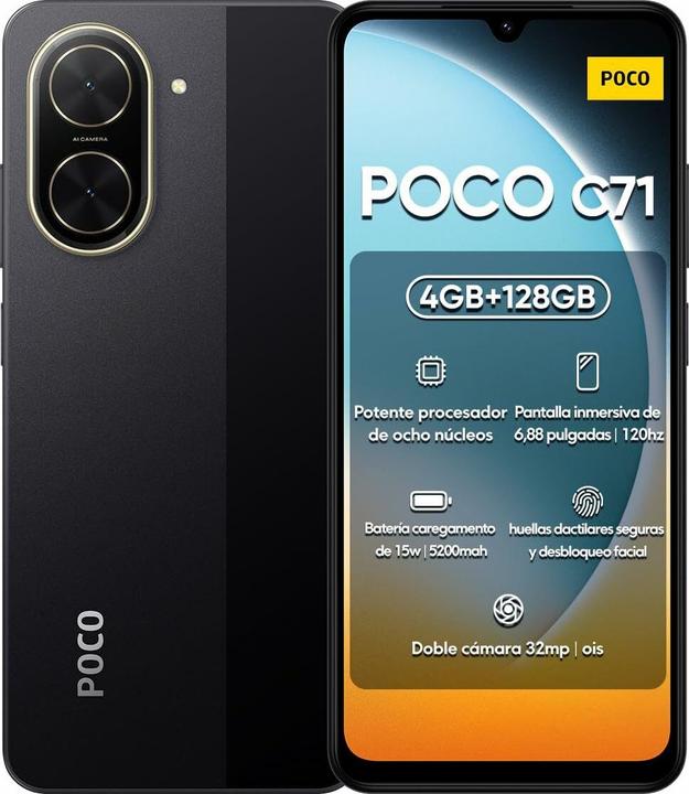 Produktbild Xiaomi Poco C71 (128 GB, Black, 6.88", Dual SIM, 4G)