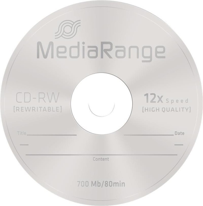 Actual product image MediaRange CD-RW 12x 700MB/80Min, 10 sp. (10 x)