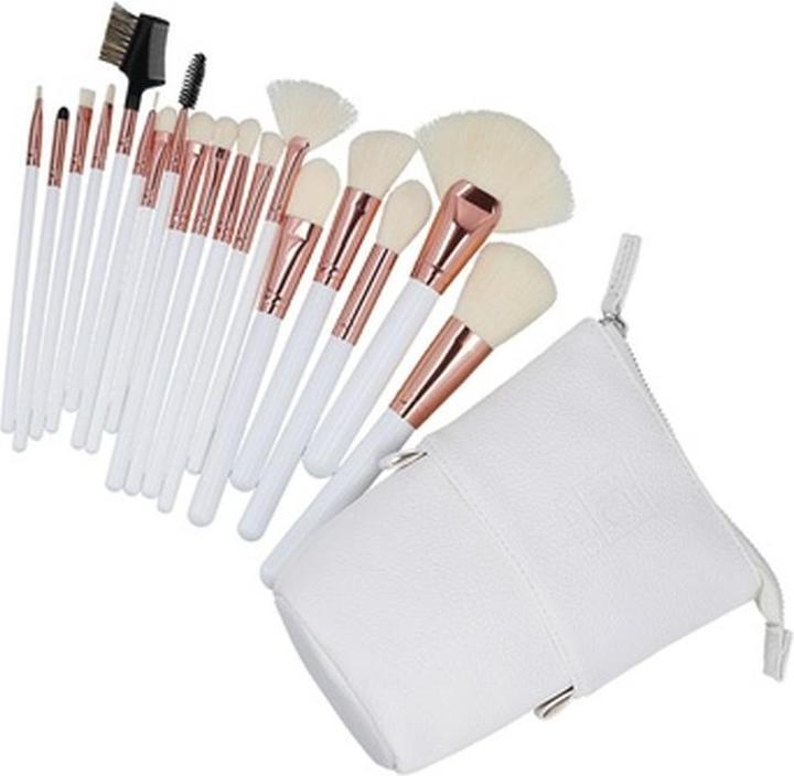 Immagine prodotto Ilu Basic Set 18 pennelli per il trucco con sacchetto bianco (Set)