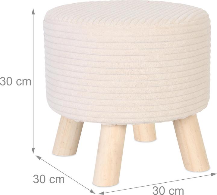 Image du produit Relaxdays Tabouret en corduroy