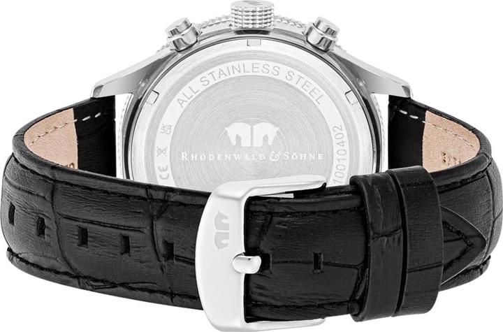 Produktbild Herren Chronograph Karthago II Echtleder Schwarz - 31944 (Chronograph, 43 mm)