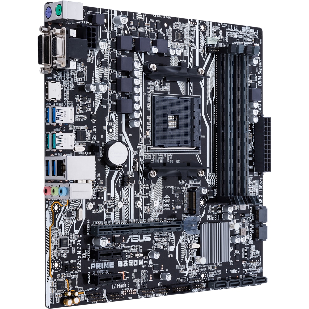 ASUS Prime B350M-A (AM4, AMD B350, mATX), Mainboard