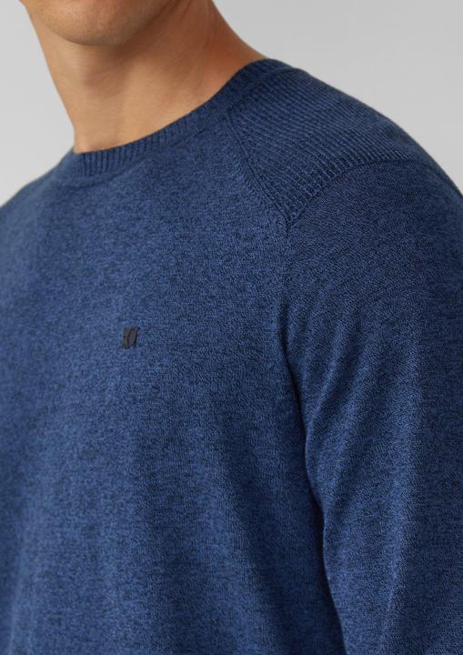 Produktbild s.Oliver Strickpullover Pullover aus Moulinéstrick mit Crew Neck und Raglanärmeln (S)
