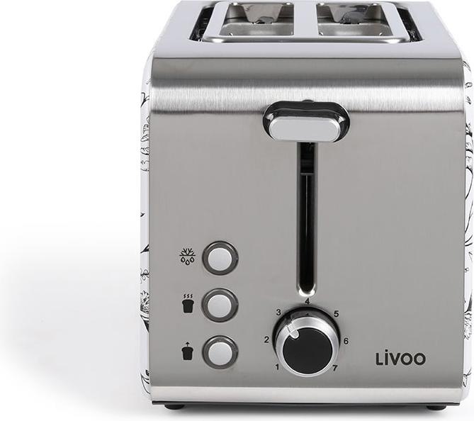 Produktbild Livoo Toaster mit Blumenmotiv