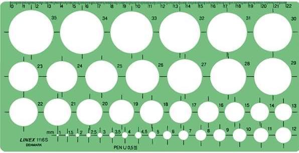 Image du produit Linex Modèle de cercle 39 cercles (24 cm, Matières plastiques)