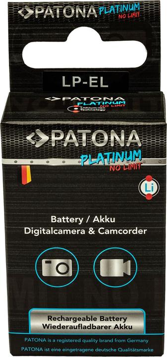 Immagine prodotto Patona Platino Canon LP-EL (Batteria della fotocamera)