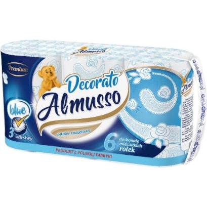Almusso, Toilettenpapier, Decorato -Toilettenpapier, Blau, 6 Walzen (Treffer) (6 x)