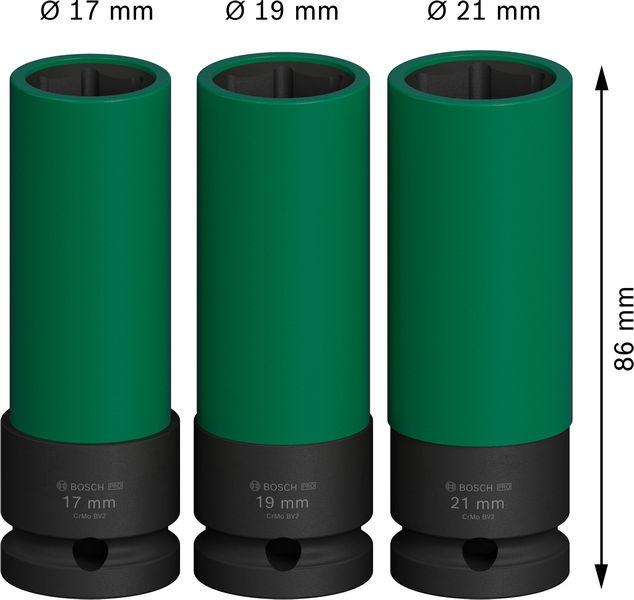 Image du produit Bosch Professional Zubehör PRO Impact (21 mm, 19 mm, 17 mm)