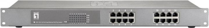 Produktbild LevelOne FEP-1612W150 16-Port Fast Ethernet PoE Switch 802.3at PoE+ 150W (16 Ports)