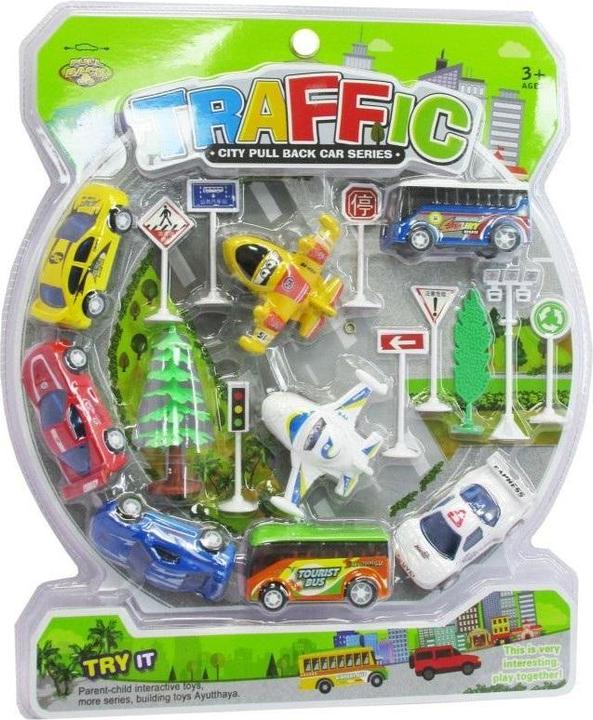 Trifox Set Autos + Schilder 8-tlg