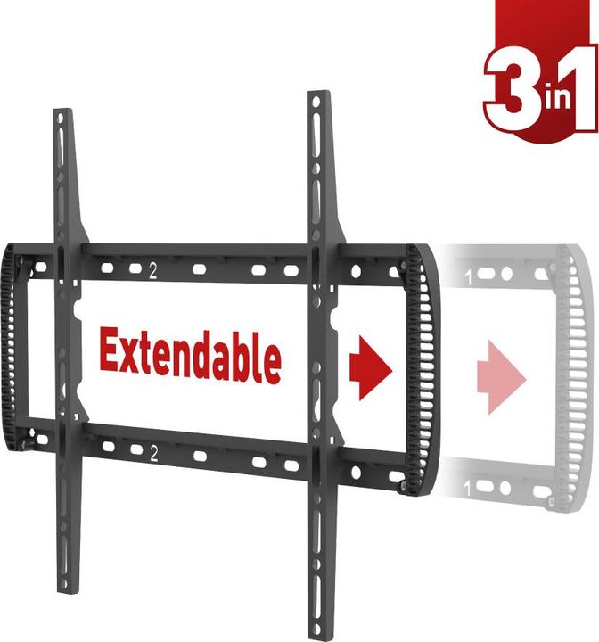 Image du produit Barkan Support TV mural 33-90", Fixe, Métal (Mur, 60 kg, 13" - 90")