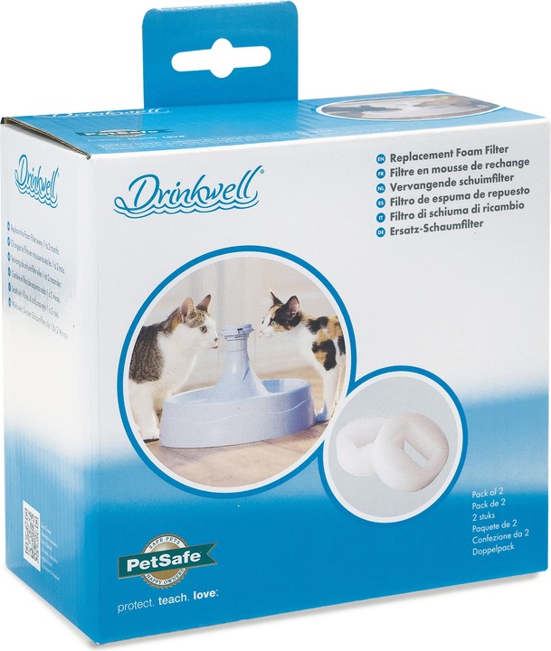 Produktbild PetSafe Ersatz-Schaumfilter für Drinkwell Kunststoff-Trinkbrunnen 360, 2er-Pack