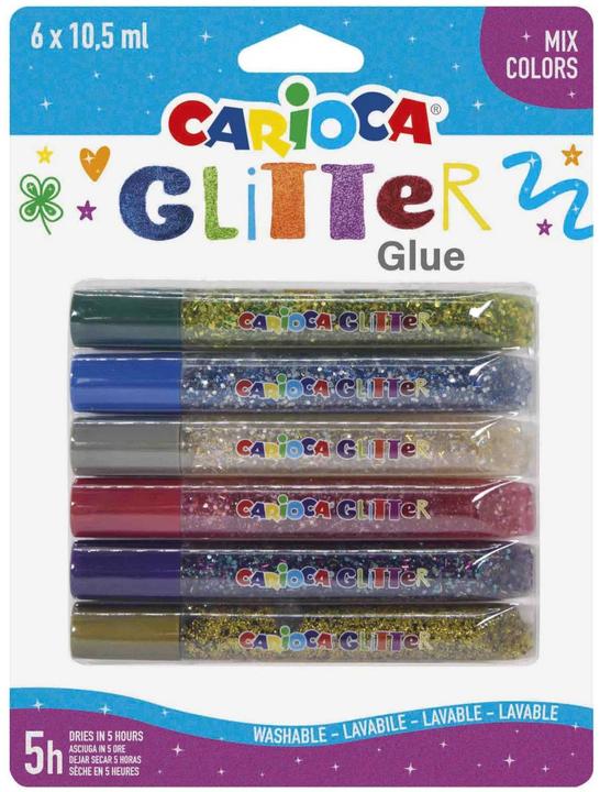 Actual product image Carioca Glitter pens (6x)