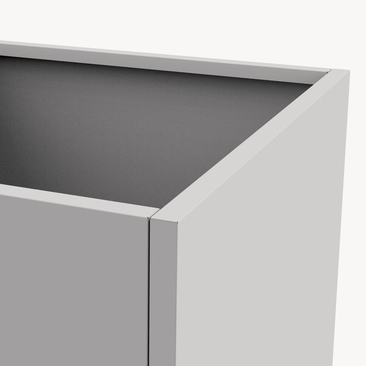 Actual product image Casa.Pro Pflanzkübel Vaargel 60x60x60 cm verzinkter Stahl Knoblauchbeige