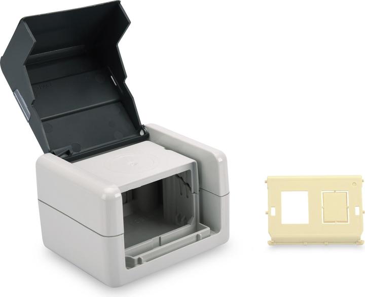 Image du produit Digitus Boîte de jonction de données pour modules Keystone IP44 en saillie avec couvercle rabattable Insert (Accessoires pour câbles)