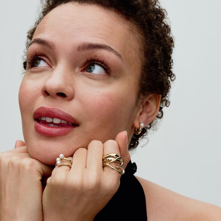 Immagine prodotto Pandora Anello a cuore con stampo organico (56)