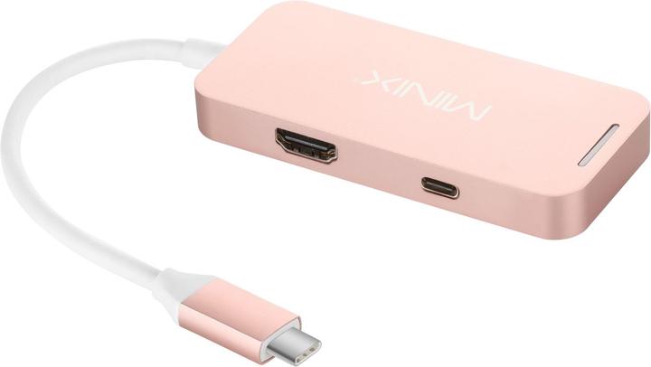Actual product image Minix Mini Neo-C Multiport Adapter Rose Gold (HDMI, USB 3.0, USB-C)