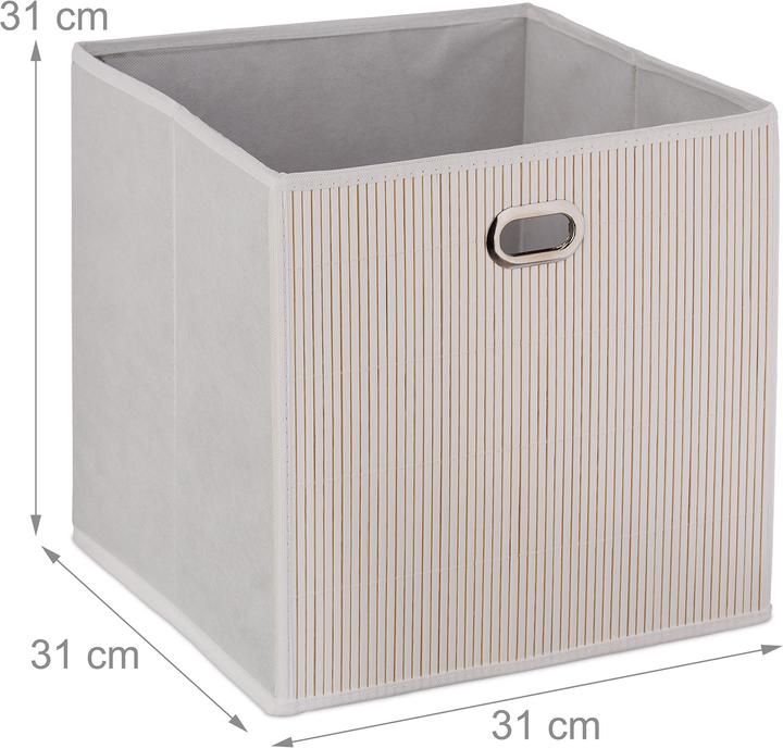Produktbild Relaxdays Aufbewahrungskorb (1 x, 31 x 31 x 31 cm)