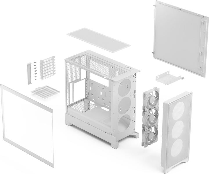 Produktbild Fractal Pop 2 Air White TG RGB (weiss, Tempered Glass) (ATX, Micro ATX (mATX), Mini-ITX)