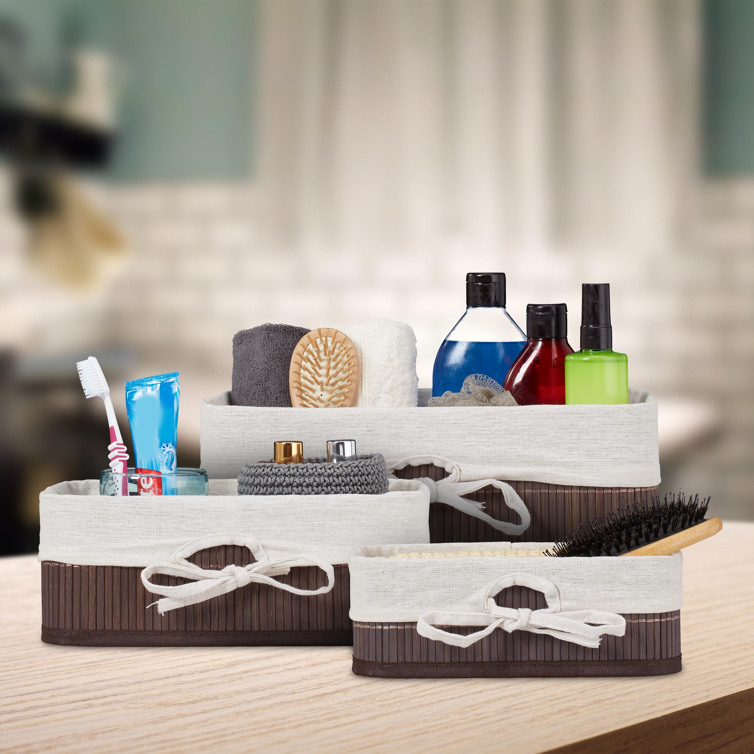 Thumbnail - Relaxdays, Aufbewahrungskorb, 3-tlg. Aufbewahrungskorb-Set (3 x, 32 x 24 x 12 cm)