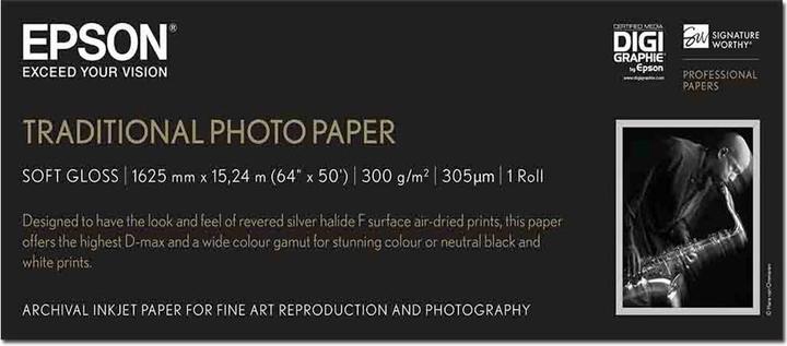 Immagine prodotto Epson Rotolo di carta per plotter Carta fotografica tradizionale (300 g/m², Rotoli Plotter, 1 x)