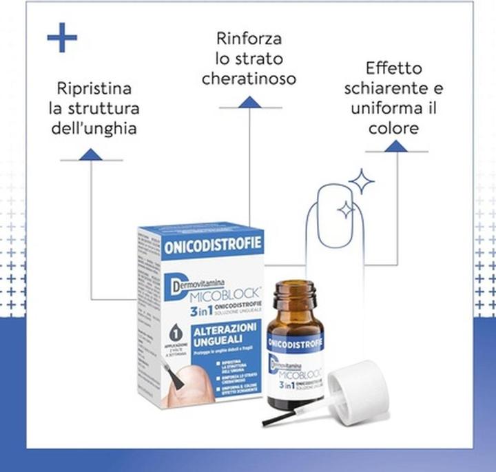 Produktbild Pasquali Healthcare Dermovitamina Micoblok 3in1 Lösung für Nagelpflege 7ml (7 ml)