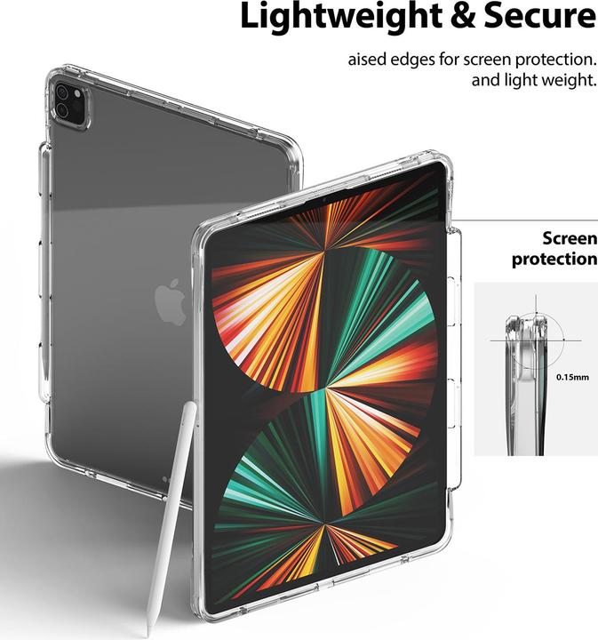 Ringke Fusion PC Case with TPU Buffer for iPad Pro 12.9-inch 2021 clear () (Apple iPad Pro 12.9 2021)