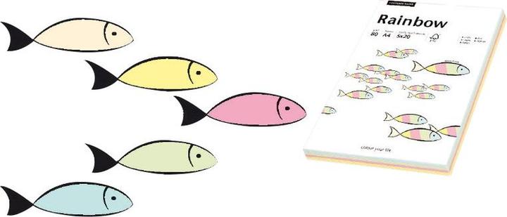 Immagine prodotto Papyrus Miscela arcobaleno di carta pastello (80 g/m², 100 x, A4)