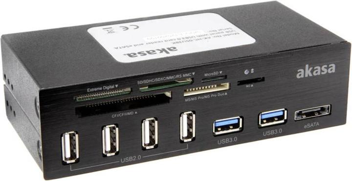 Produktbild Akasa AK-HC-05U3BK Internal 6-Port USB 3.0 Card Reader - schwarz (SATA, USB 2.0)