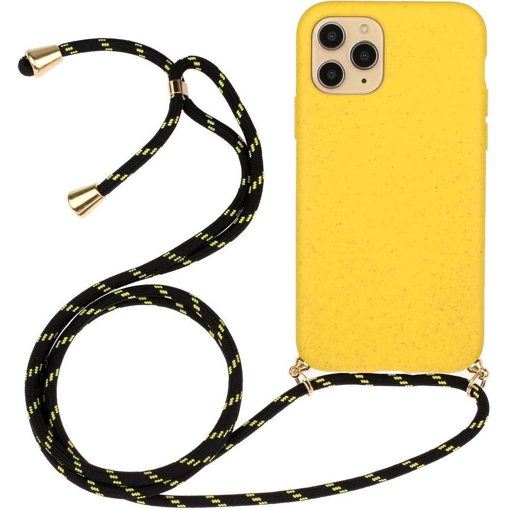 König Design Handykette Hülle Handy Schutz für Apple iPhone 15 Pro Case Cover Bumper Etuis, Handykette, Gelb