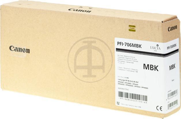 Immagine prodotto Canon Inchiostro Grande Formato nero Orig.No. PFI-706MBK (MBK)