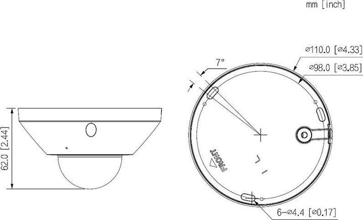 Actual product image Dahua NET CAMERA 5MP FISHEYE DOME/DH-IPC-EB5541-AS (2592 x 1944 pixels)