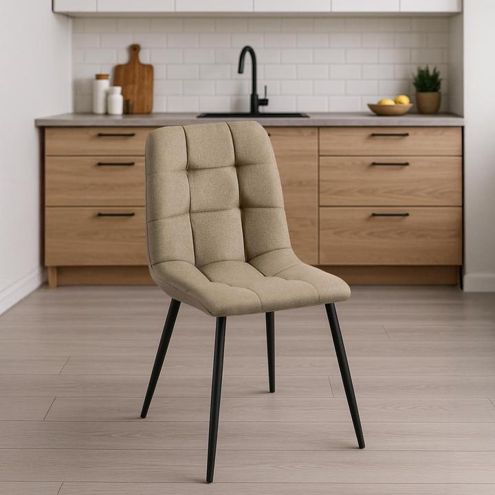 Actual product image CLP Set of 4 Tilde dining chairs, upholstered with backrest, loadable up to 150 kg