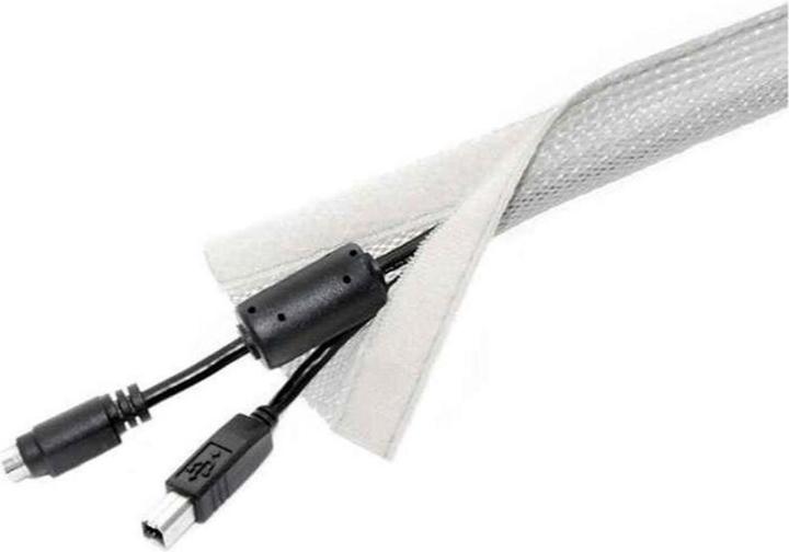 Actual product image Audioraq Cable guide Velcro, white, Velcro fastener (Cable conduit, 1000 cm)