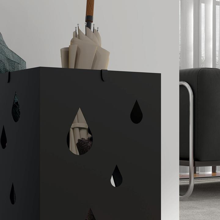 Image du produit Homcom Schirmhalter Stahl Schwarz