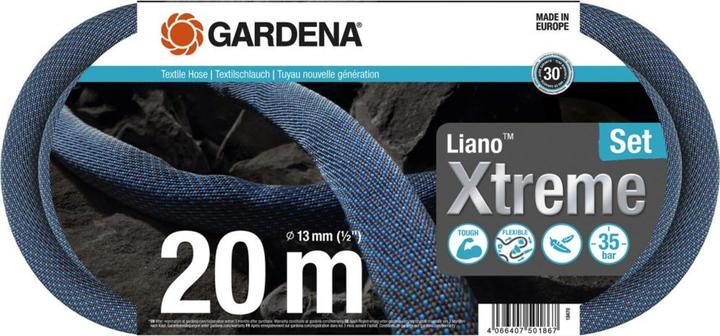 Image du produit Gardena Tuyau textile Liano Xtreme 1/2, kit de 20 m (20 m, 13 mm)