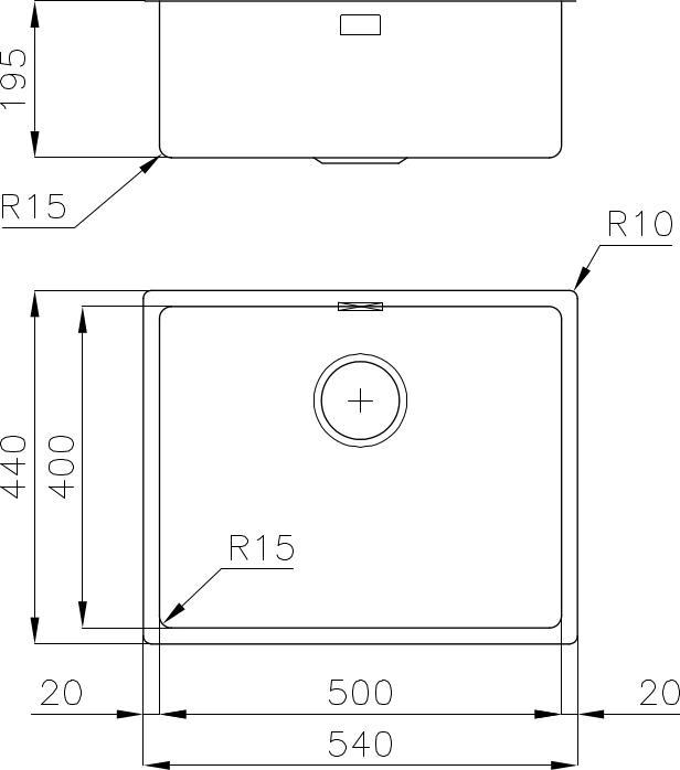 Produktbild Foster KE Filotop Gun Metal 2155 056 (Aufsatzspülbecken, 44 cm, 54 cm)