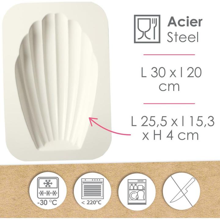 Produktbild ScrapCooking Madeleine Backform XXL antihaftbeschichtet