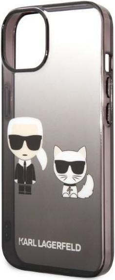 Produktbild Karl Lagerfeld KLHCP14STGKCK iPhone 14 6,1" hardcase czarny/black Gradient Ikonik Karl&Choupette (Apple iPhone 14)