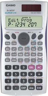 Image du produit Casio Calculatrice de poche FX 3650 P Calculatrice de poche, blanche, programmation de fonctions, 2 (Piles)