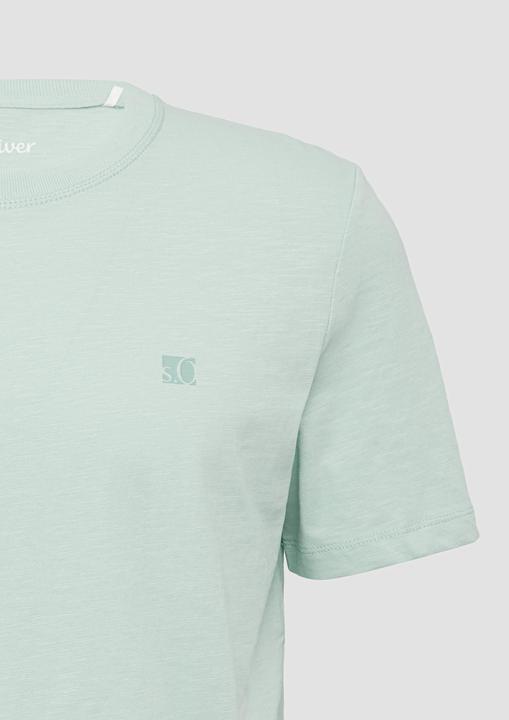 Produktbild S.Oliver T-Shirt T-Shirt mit Flammgarnstruktur und Logo-Print (3XL)