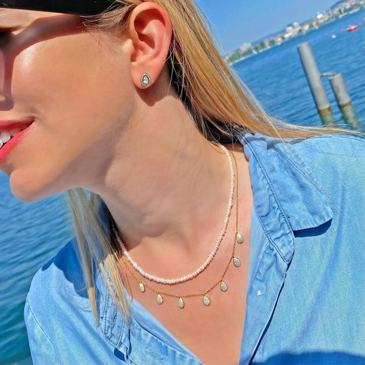 Immagine prodotto Candy Collana Tanit, argento 925, placcato oro (Placcato oro 18k, Argento 925, 36 - 40 cm)